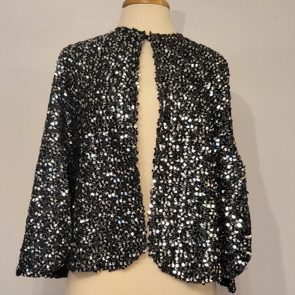 Vintage Capelet. Sequins! Glam!